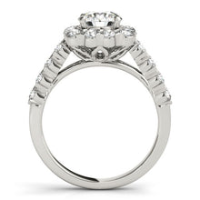 1.52 Carat Natural Diamond Round Cut Halo Engagement Ring F/SI1 Earth Mined Enhanced