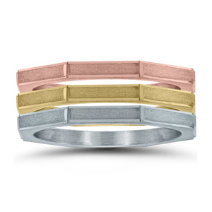 Mix N' Match 14K Rose Gold Create Your Own Unique Look Fashion Stackable Ring