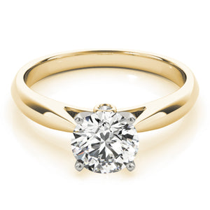 1.45 Carat Earth Mined Diamond Round Shape G SI1 Enhanced Available in White, Yellow or Rose Gold Custom Made Solitaire Ring