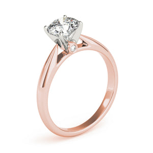 1.45 Carat Earth Mined Diamond Round Shape G SI1 Enhanced Available in White, Yellow or Rose Gold Custom Made Solitaire Ring