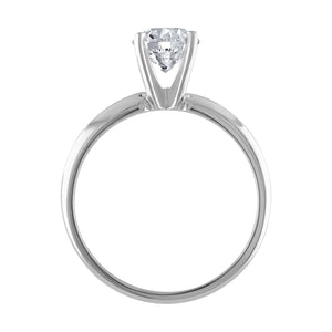 1.61 Carat Diamond Round Shape  Solitaire Ring G SI1 Enhanced Made to Order