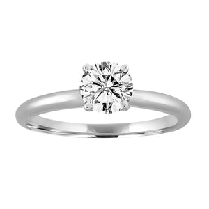 1.43 Ct Diamond Round Shape G SI1  Enhanced Available in White, Yellow or Rose Gold Engagement Ring Very Good Diamond Made to Order