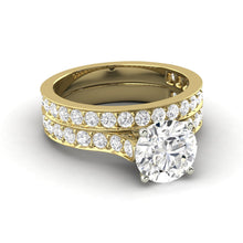 2.46 Carat G SI1 CERTIFIED Round Shape Engagment & Wedding Set Custom Made 100% Natural Solitaire with Accents Enhanced