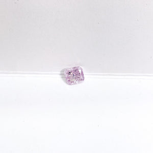0.17 Carat Fancy Pink-Purple I2 CERTIFIED Round-Cornered Rectangular Modified Brilliant Loose Diamond Earth Mined Rare Color UNSET