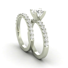 1.93 Carat H SI1 CERTIFIED Round Shape Engagment & Wedding Set Custom Made 100% Natural Solitaire with Accents Enhanced