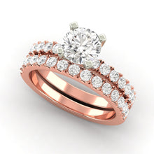 1.93 Carat H SI1 CERTIFIED Round Shape Engagment & Wedding Set Custom Made 100% Natural Solitaire with Accents Enhanced