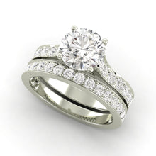 2.08 Carat H SI1 CERTIFIED Round Shape Engagment & Wedding Set Custom Made 100% Natural Solitaire with Accents Enhanced