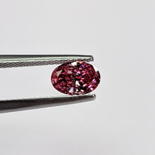 0.66 Ct Fancy Vivid Pink SI2 CERTIFIED Oval Loose Diamond Earth Mined Enhanced UNSET