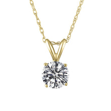 0.92 Ct Round Shaped Mined Diamond Solitaire Pendant D SI1 18 Inch 14K White Gold Enhanced Made to Order