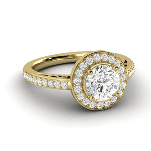 1.06 Carat Very Good D SI1 Engagement Ring CERTIFIED Round Brilliant Natural Earth Mined Diamond 14K White Gold Very Good Diamond Victorian Halo Ring Made to Order Available in 14kt Yellow, White or Rose Gold Enhanced Bright